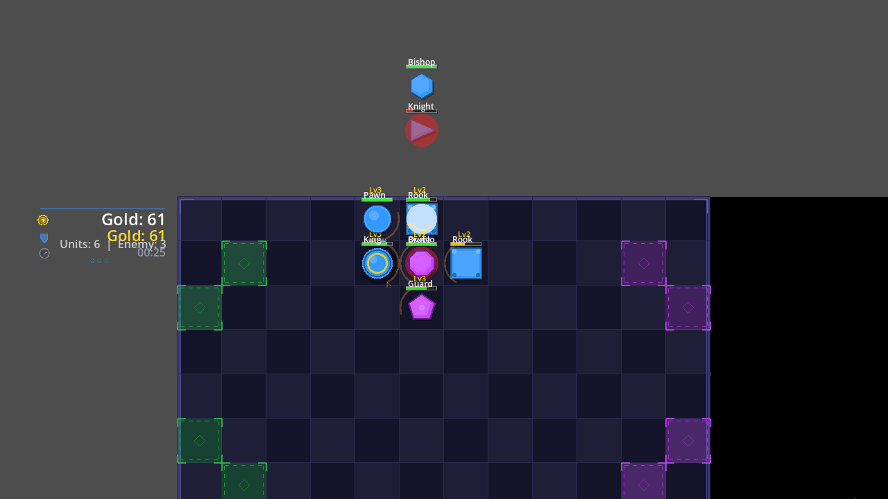 Chess-2 gameplay screenshot showing the strategy board, units, bases, and resource HUD
